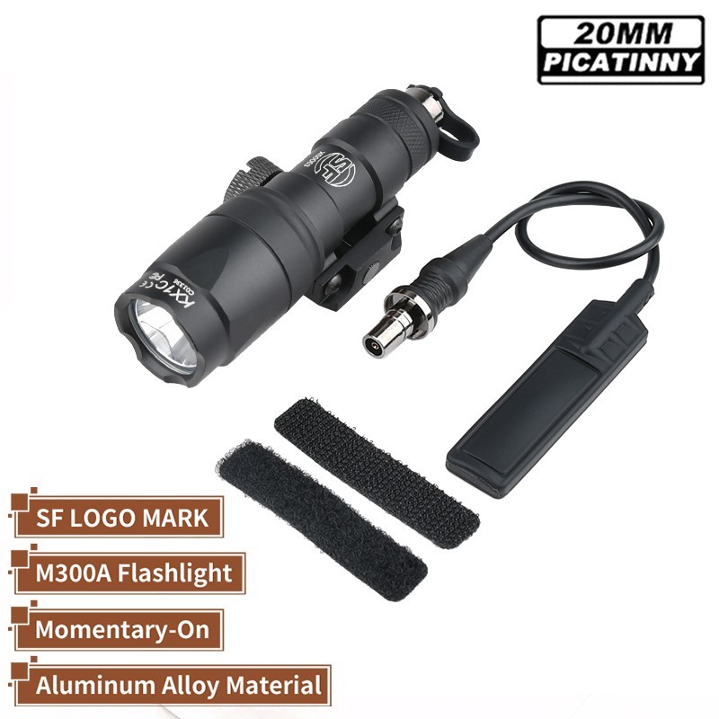 WADSN Tactical Hunting Flashlight M300A M600C Metal LED Scout Light SF Mark