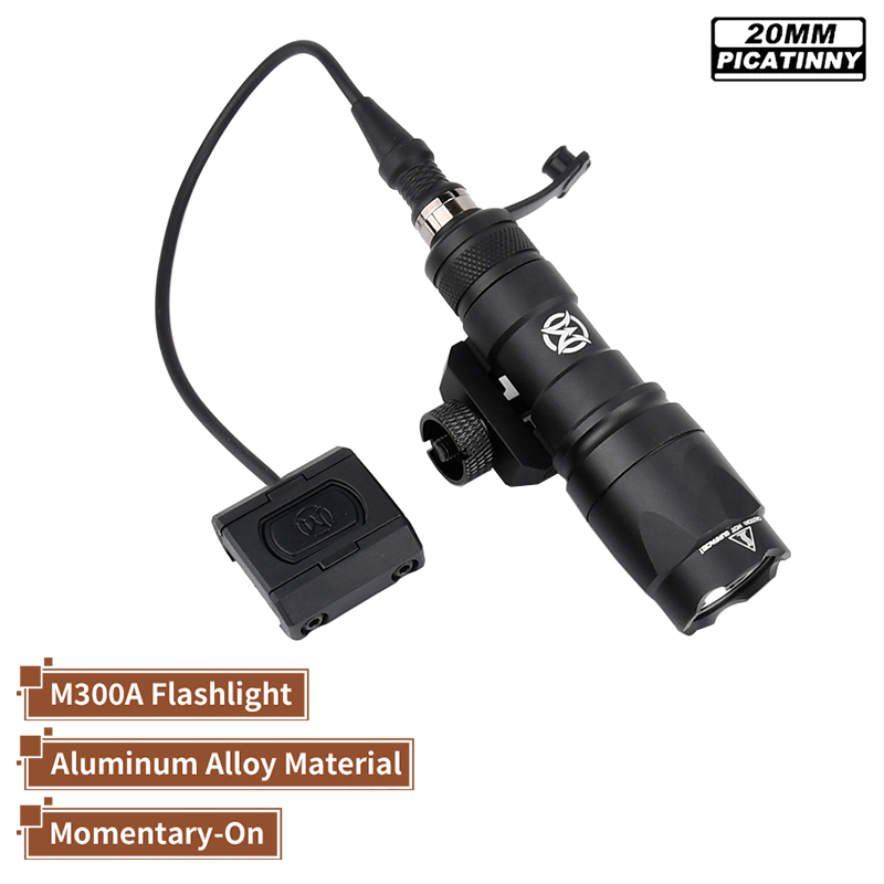 Tactical M300 M600 Weapon Light With Modbutton Fit Keymod Mlok Hunting Light